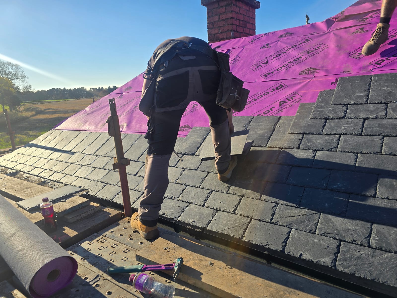 Recent Rossi Roofing project 64 — slate, tile, flat roof, lead and chimney work across Tayside and Fife